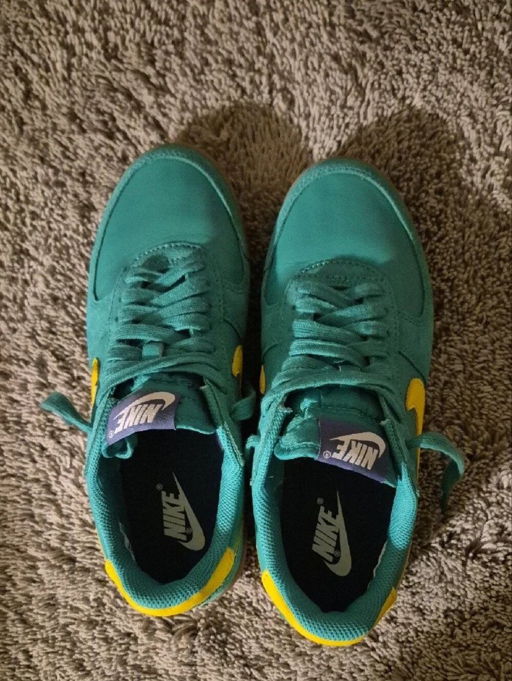 Nike Green & Yellow Low-Profile Sneakers
